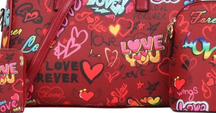 Graffiti Love Forever Handbag