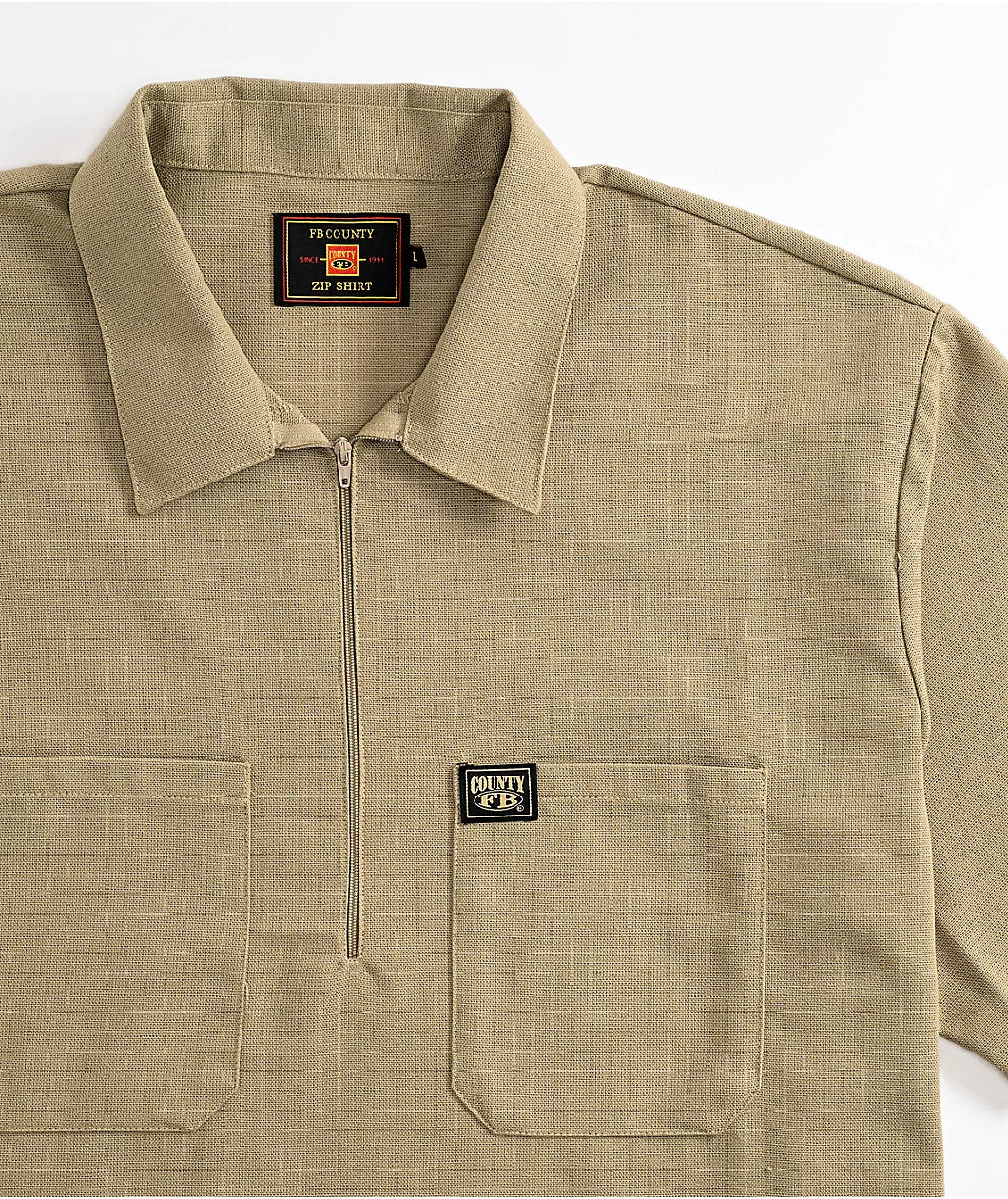 Khaki Half Zip Shirt (FB County)