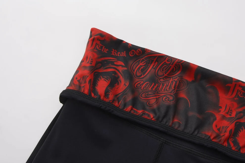Fold Over Flare Legging