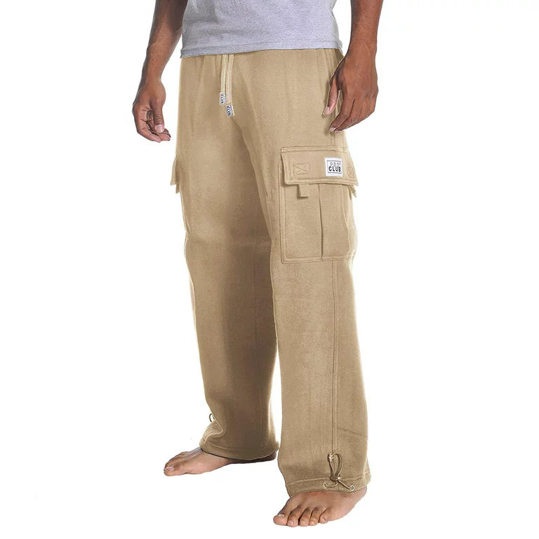Pro Club KHAKI Fleece Cargo Pants Mojave Apparel