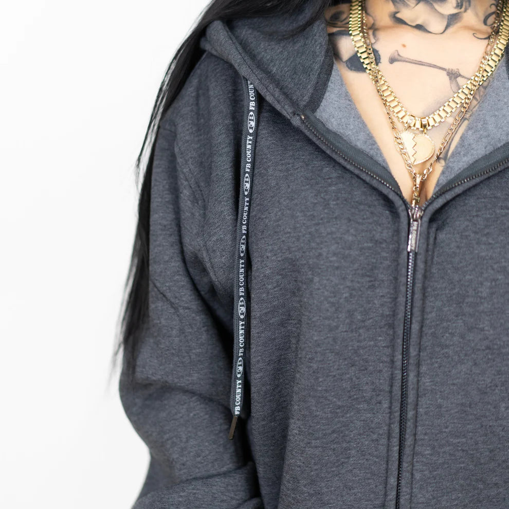 FB County Zip-Up Hoodie Charcoal
