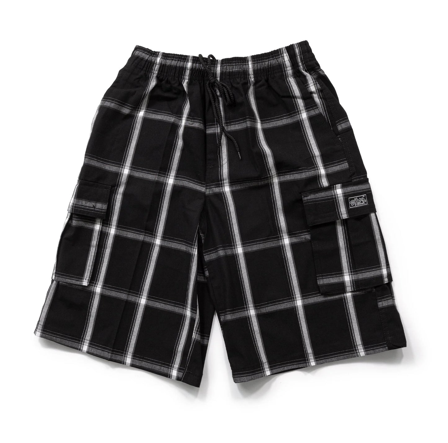 Shaka Wear Plaid Shorts Black
