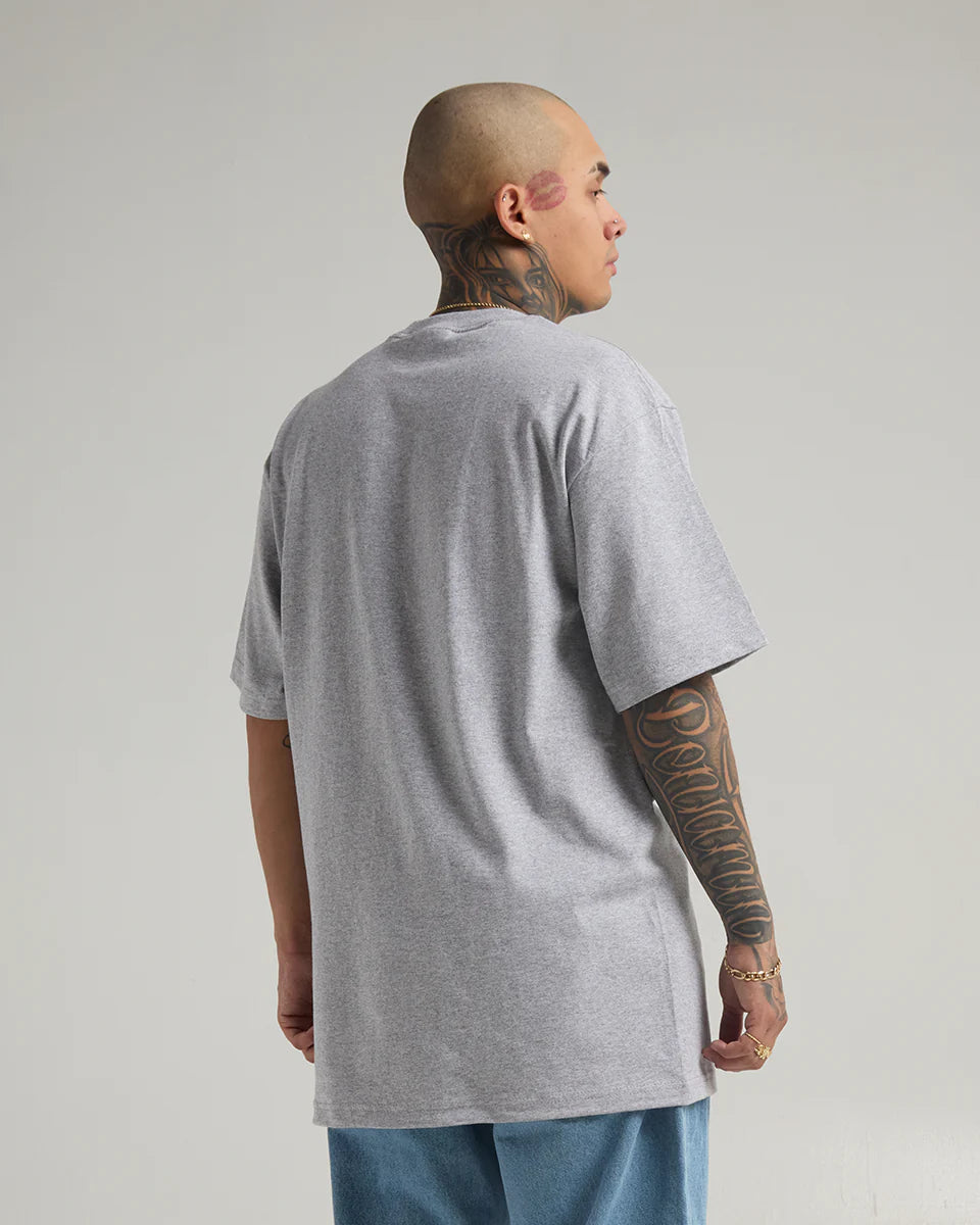 Shaka Wear Heather Grey Heavyweight T-Shirt