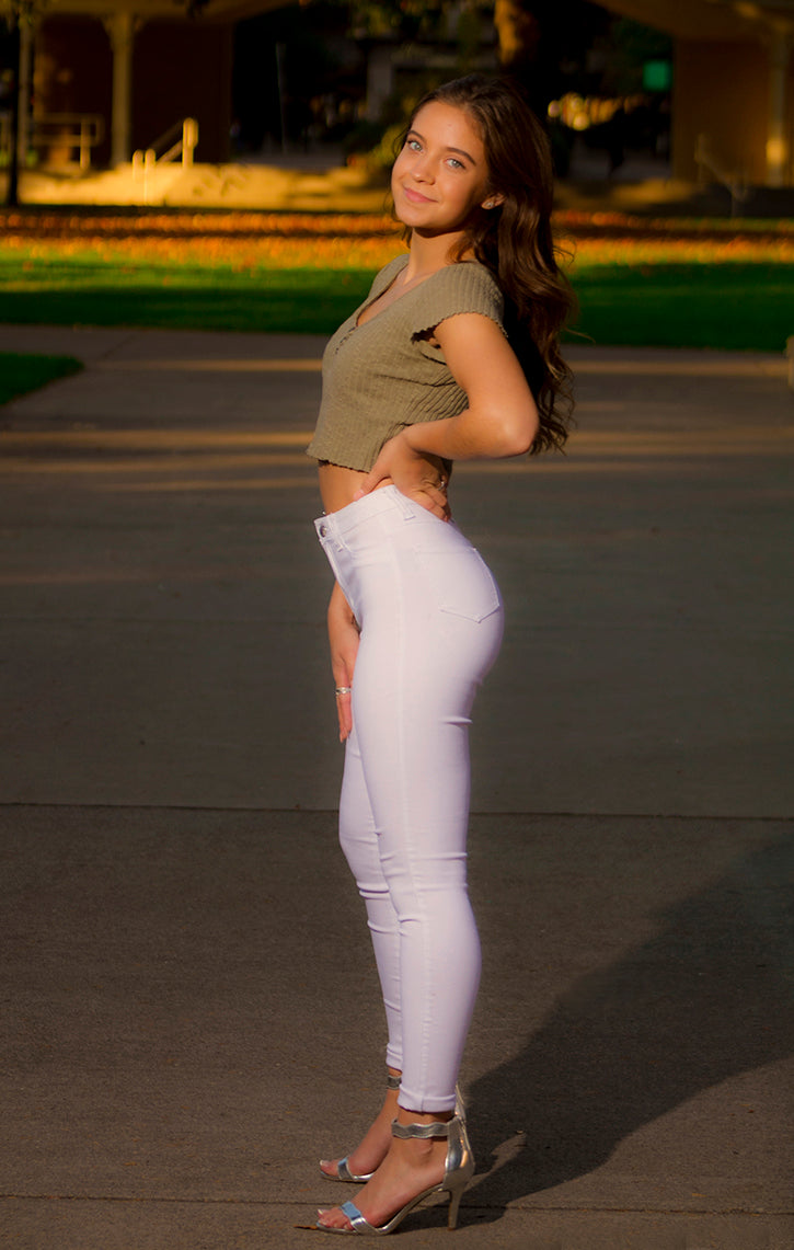 White Stretch Jean