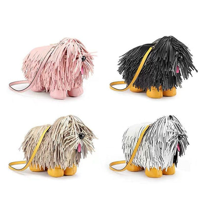 Shaggy Dog Purse Pink