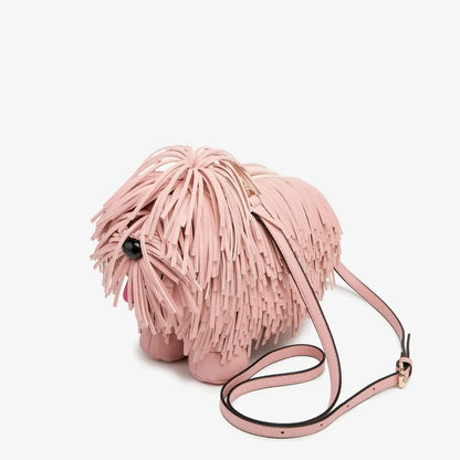 Shaggy Dog Purse Pink