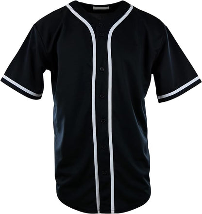 Plain Black Baseball Jersey