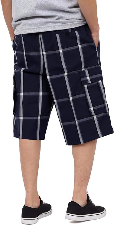Shaka Wear Plaid Shorts Navy