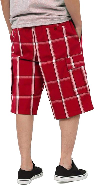 Shaka Wear Plaid Shorts Red