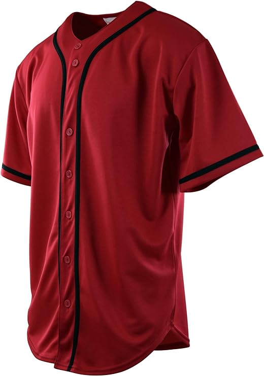 Plain Red Baseball Jersey