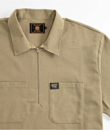 Khaki Half Zip Shirt (FB County)