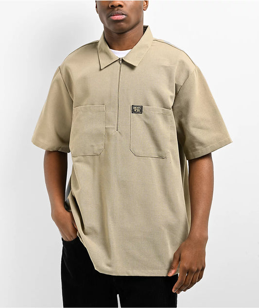 Khaki Half Zip Shirt (FB County)