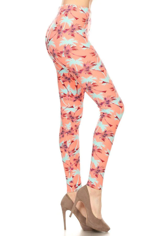 Pink Palm Tree Legging