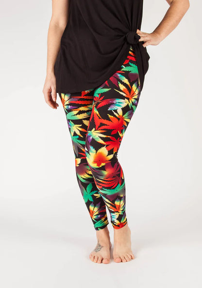 Rasta Marijuana Legging