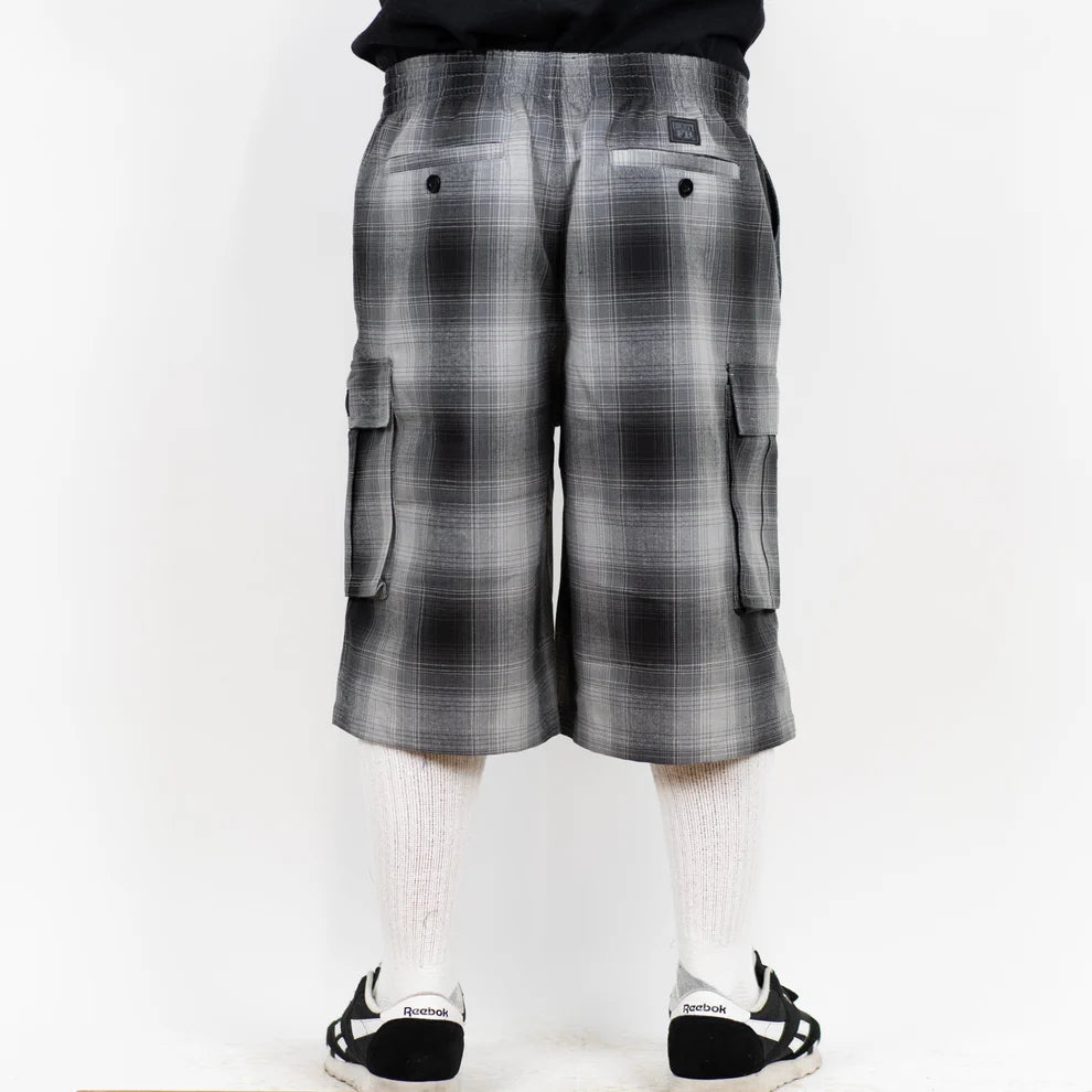 Black/Grey Cargo Checker Shorts (FB County)