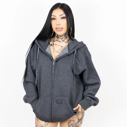 FB County Zip-Up Hoodie Charcoal