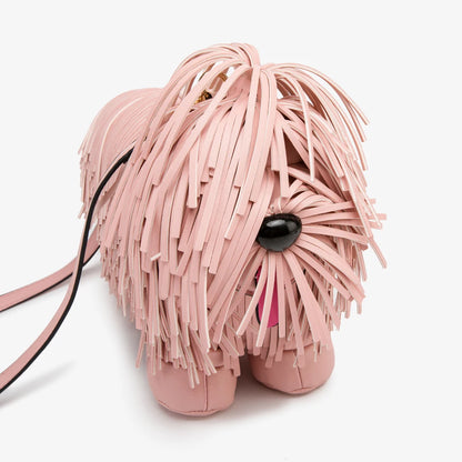 Shaggy Dog Purse Pink