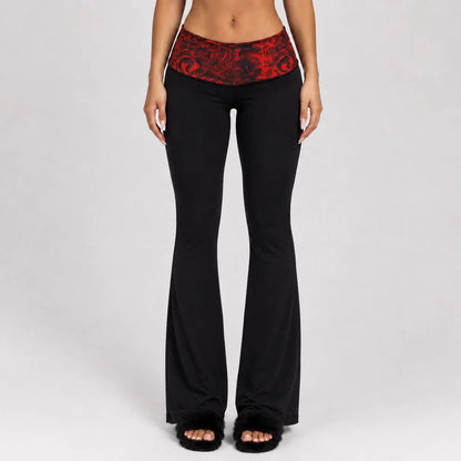 Fold Over Flare Legging