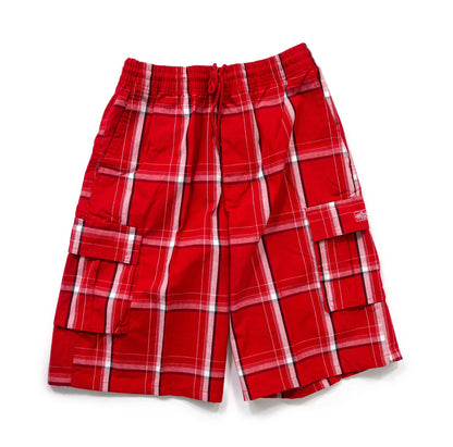 Shaka Wear Plaid Shorts Red