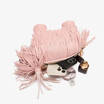 Shaggy Dog Purse Pink