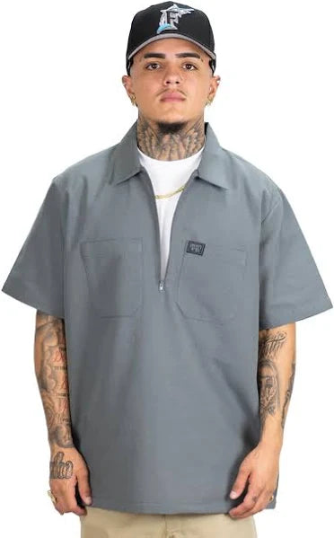 Grey Half Zip Shirt (FB County)