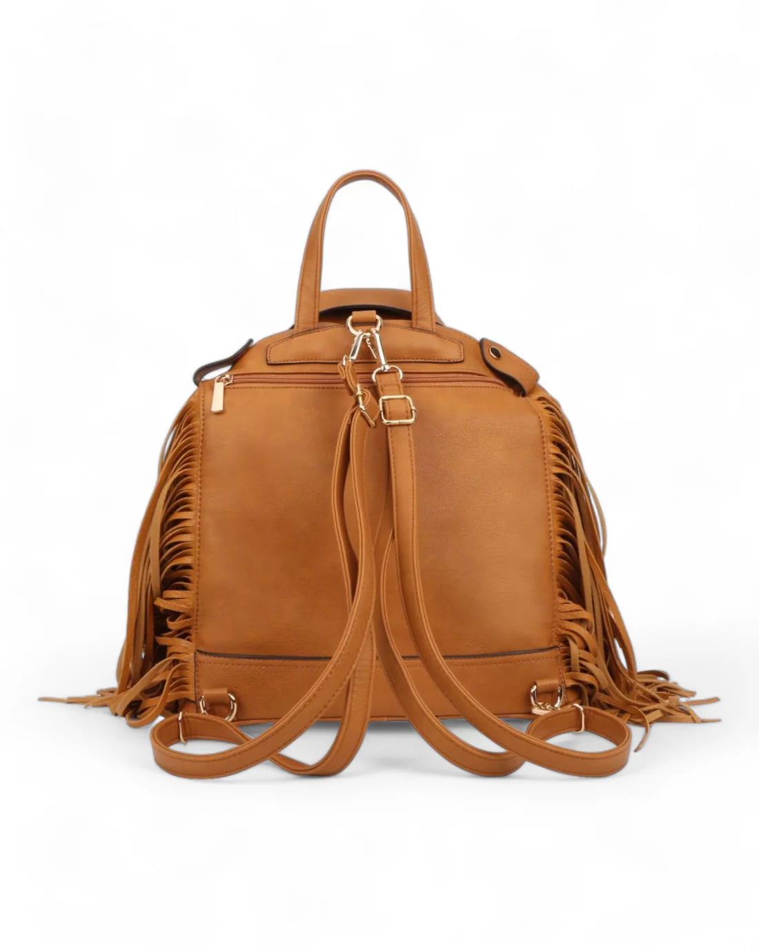 Jacket Design Fringed Backpack (Bronze)