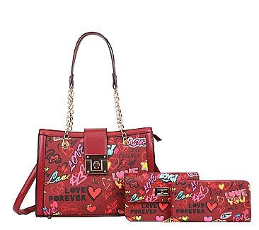 Graffiti Heart Handbag