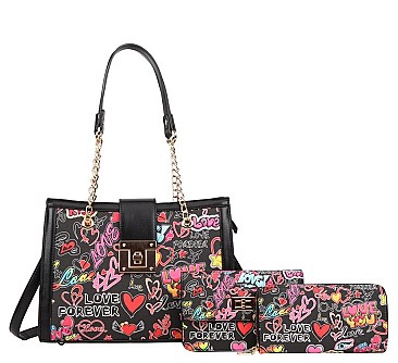 Graffiti Heart Handbag