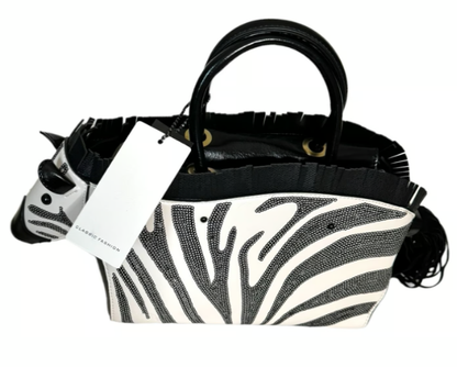 Zebra Satchel Crossbody Handbag