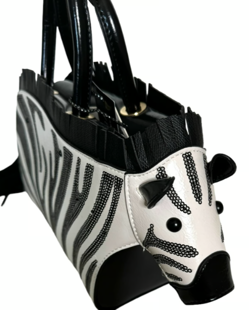 Zebra Satchel Crossbody Handbag